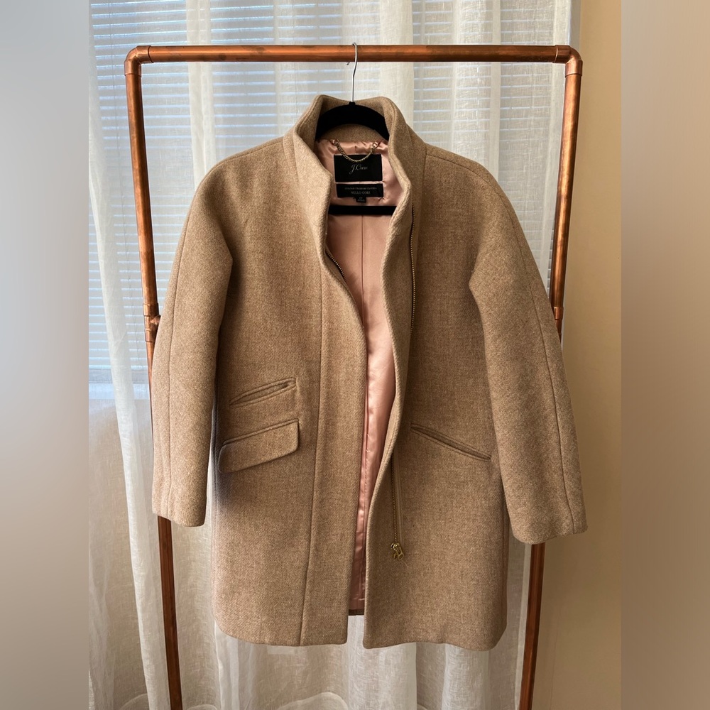 J. Crew cocoon coat in Italian stadium-cloth wool. Size 2P. Excellent condition